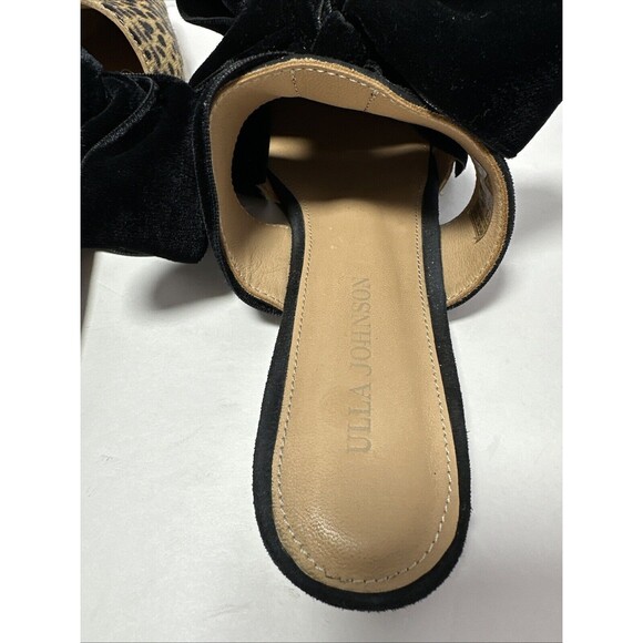 Ulla Johnson Leopard Ponyhair Mules Velvet Bow Size EU 37 US 6.5-7 - Picture 4 of 9